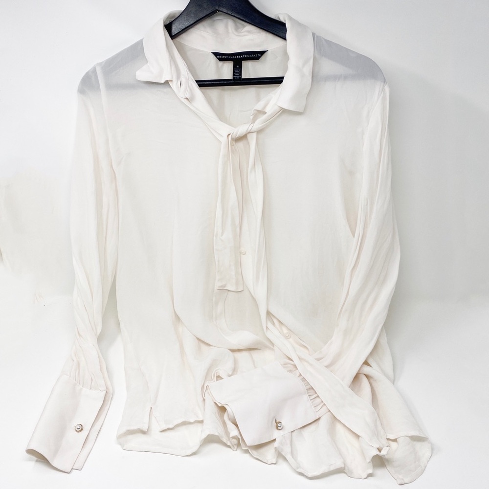 Silk blouse white color
